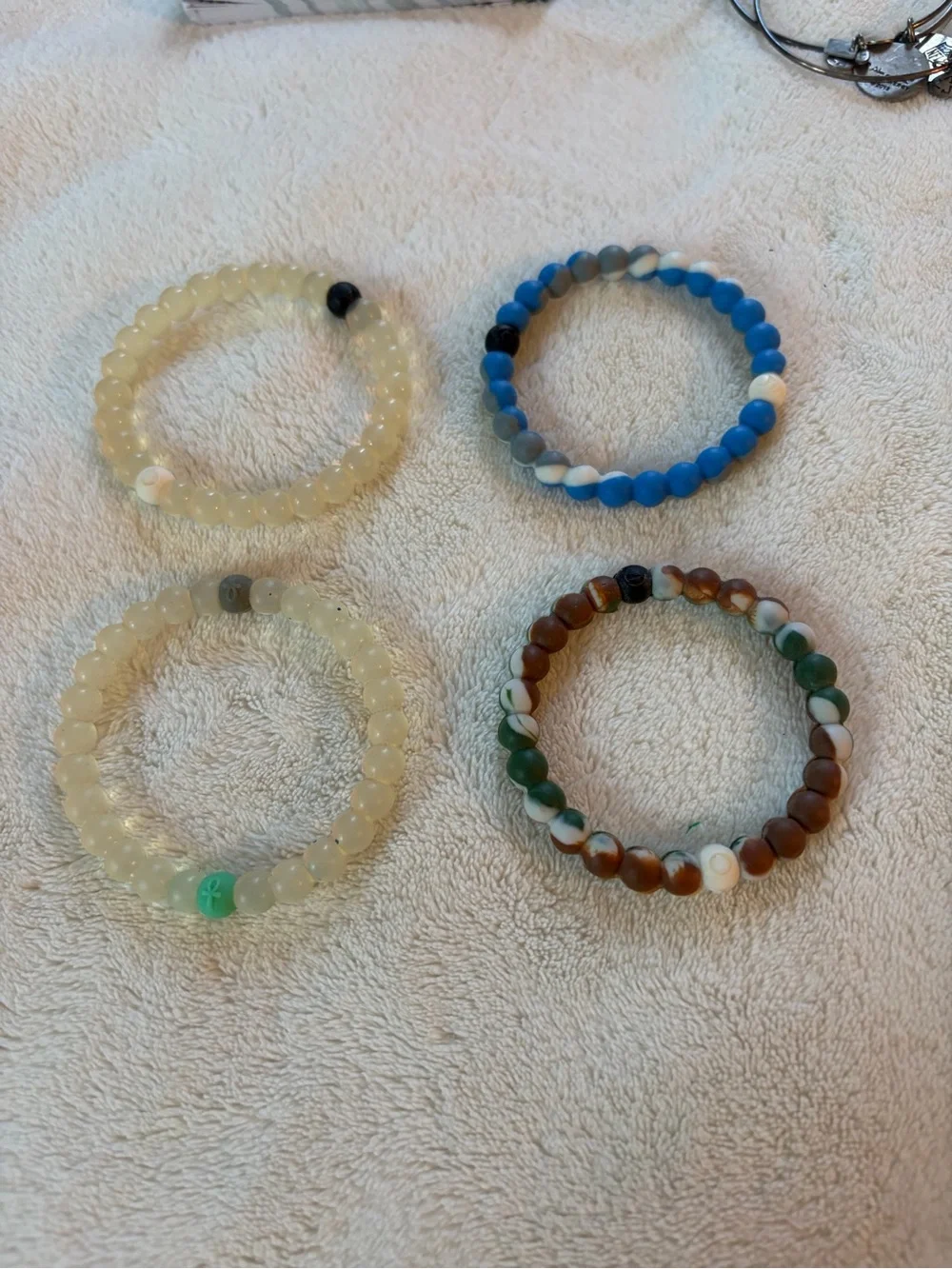 Lokai Kids Beaded Bracelet Set - Blue, Green, Brown, Translucent